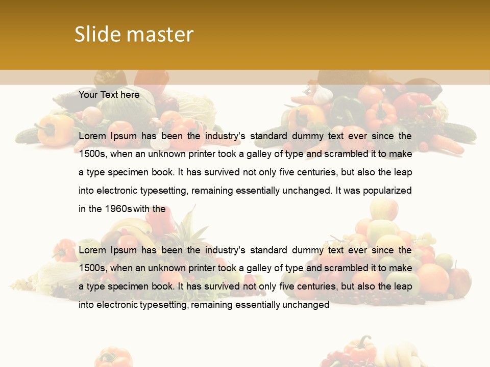 Vegetable Plum Diet PowerPoint Template