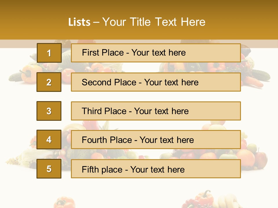 Vegetable Plum Diet PowerPoint Template