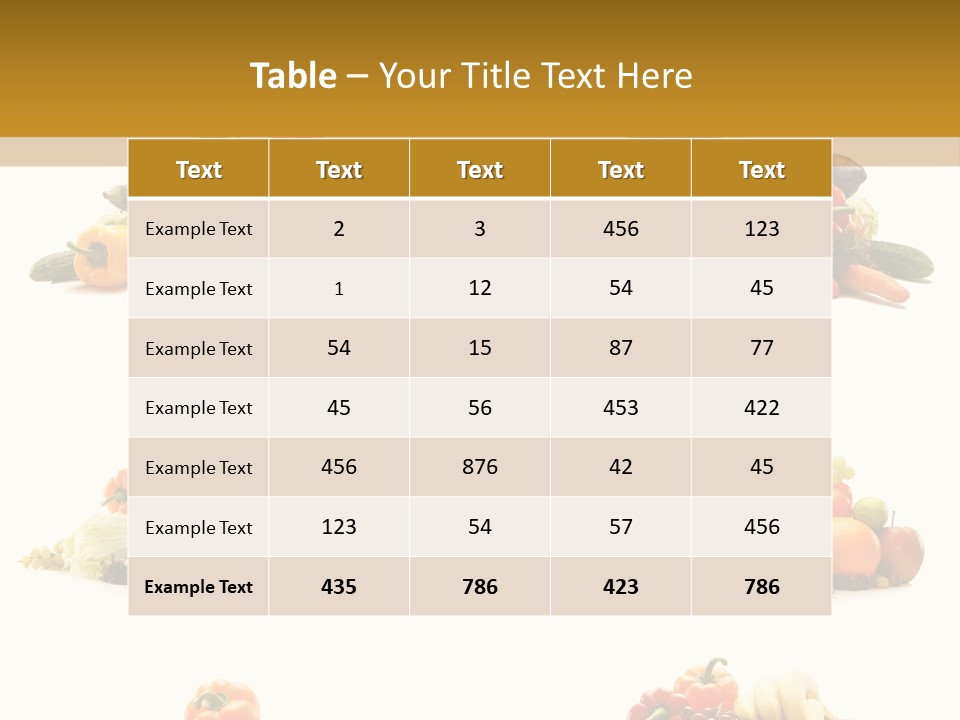 Vegetable Plum Diet PowerPoint Template