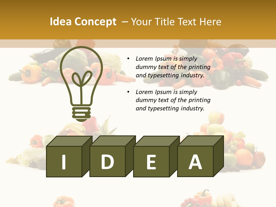 Vegetable Plum Diet PowerPoint Template