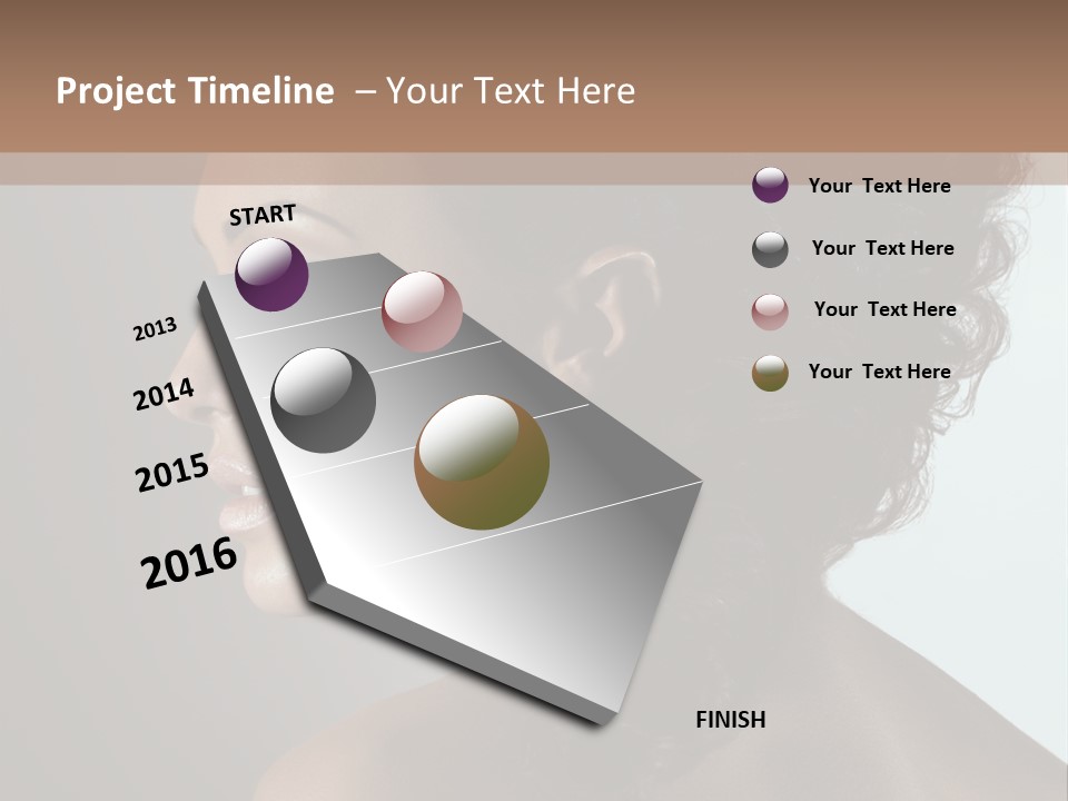Hairstyle Mohawk Head PowerPoint Template