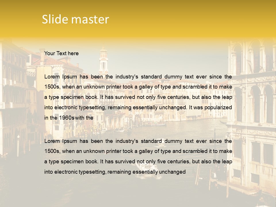 River Europe Blue PowerPoint Template