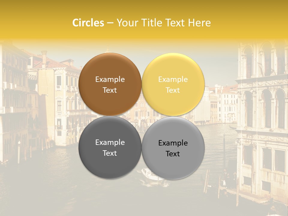 River Europe Blue PowerPoint Template