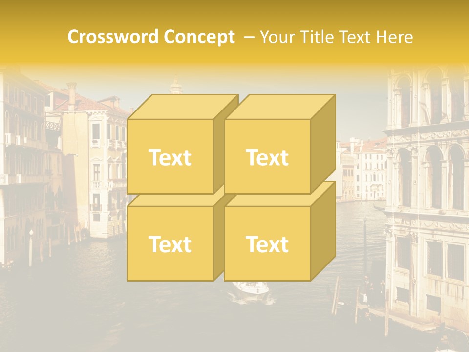 River Europe Blue PowerPoint Template