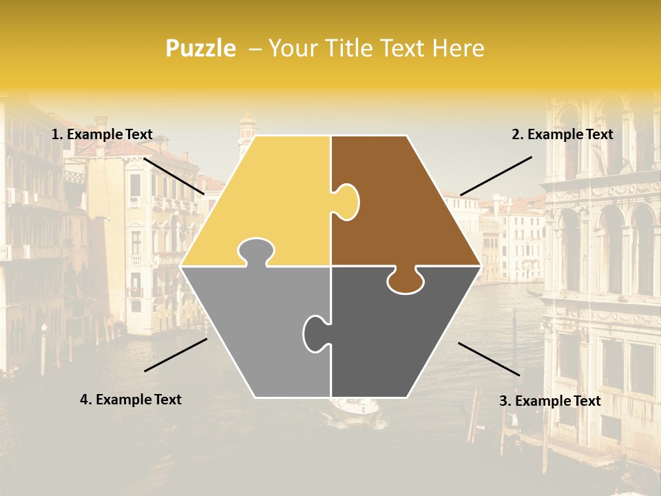 River Europe Blue PowerPoint Template