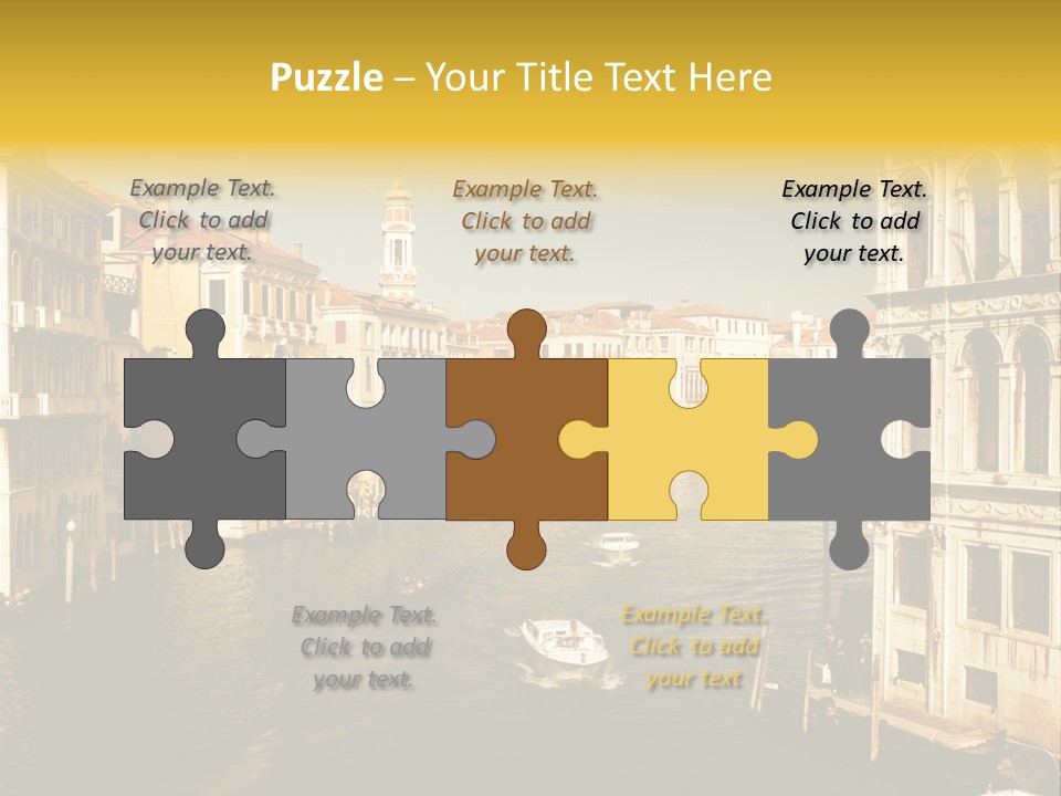 River Europe Blue PowerPoint Template