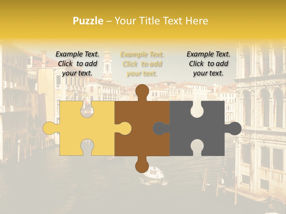 River Europe Blue PowerPoint Template