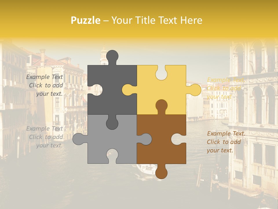 River Europe Blue PowerPoint Template