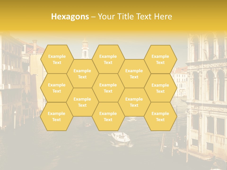 River Europe Blue PowerPoint Template