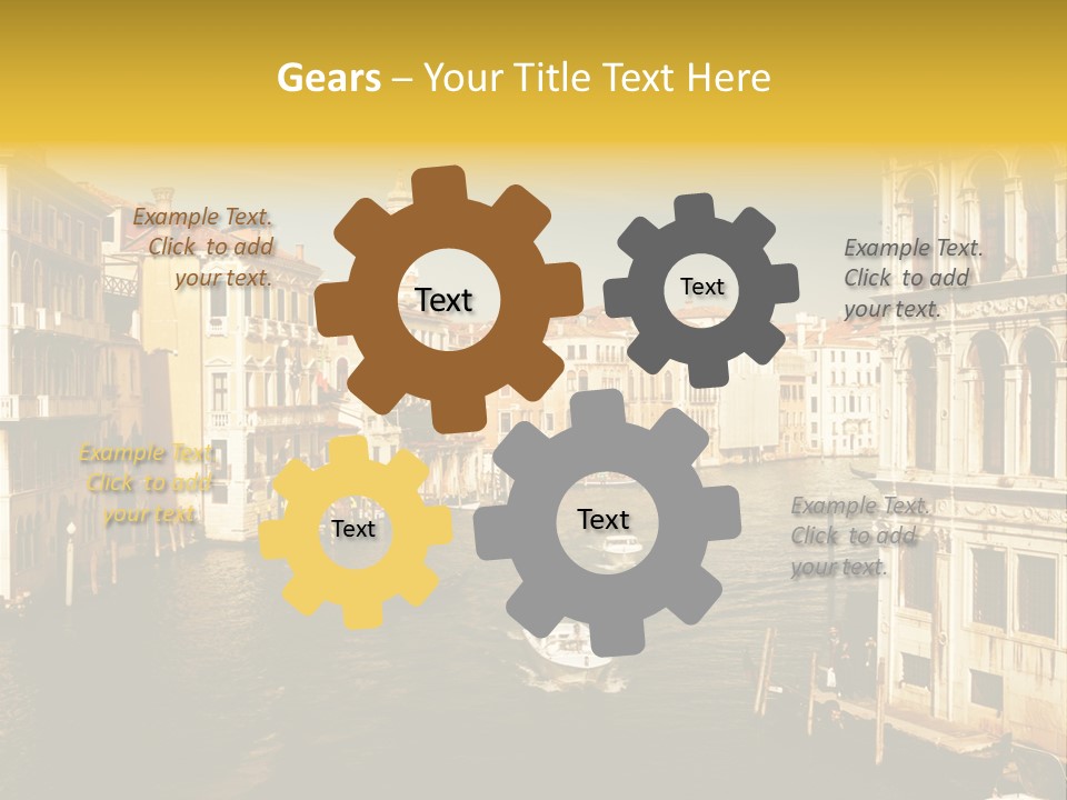 River Europe Blue PowerPoint Template