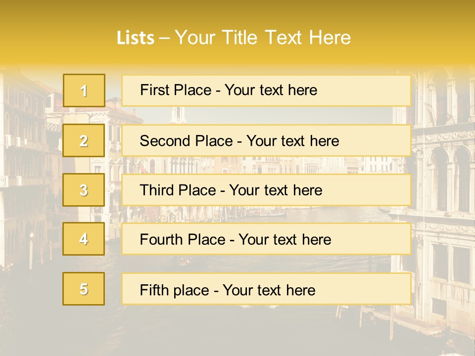 River Europe Blue PowerPoint Template