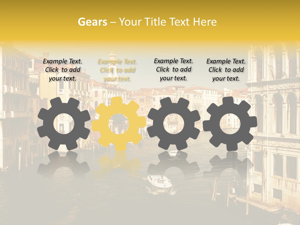 River Europe Blue PowerPoint Template