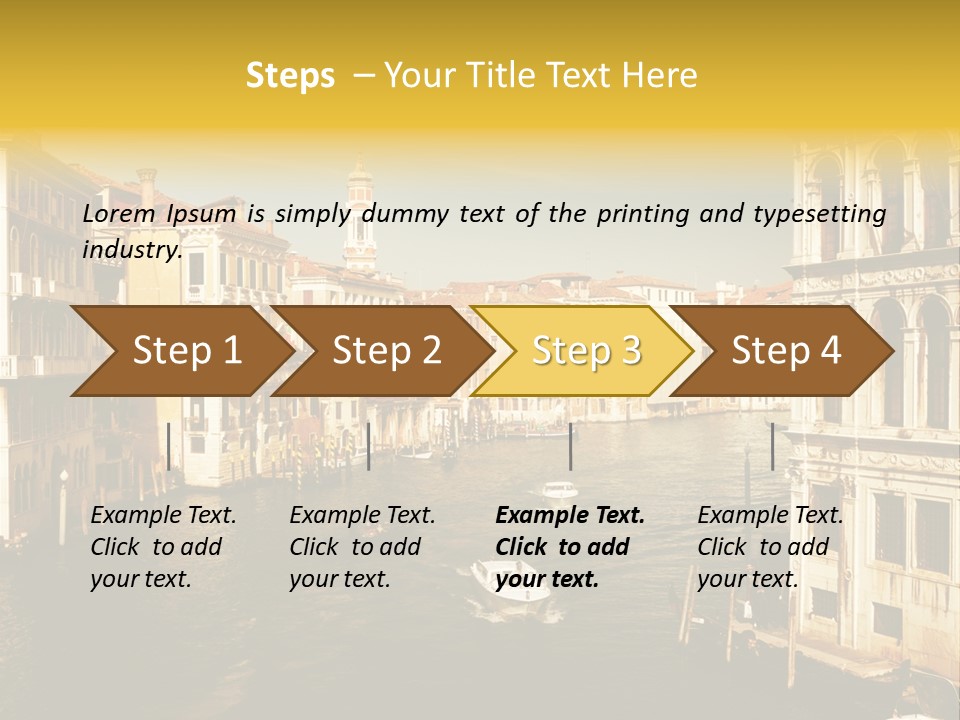 River Europe Blue PowerPoint Template
