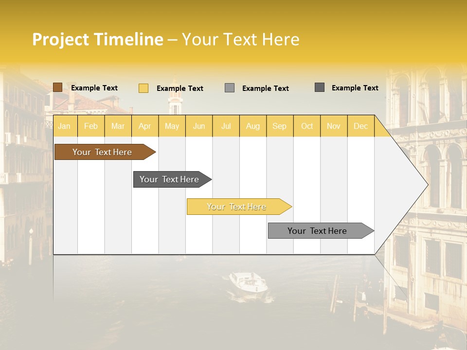 River Europe Blue PowerPoint Template