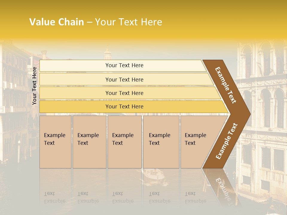 River Europe Blue PowerPoint Template