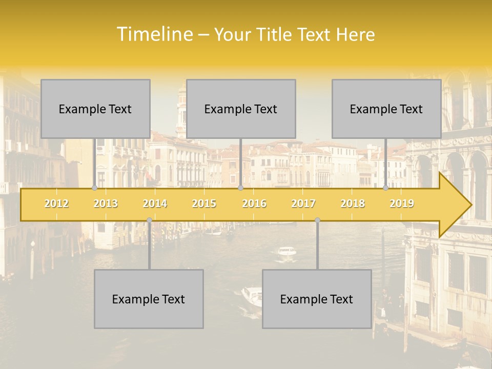 River Europe Blue PowerPoint Template