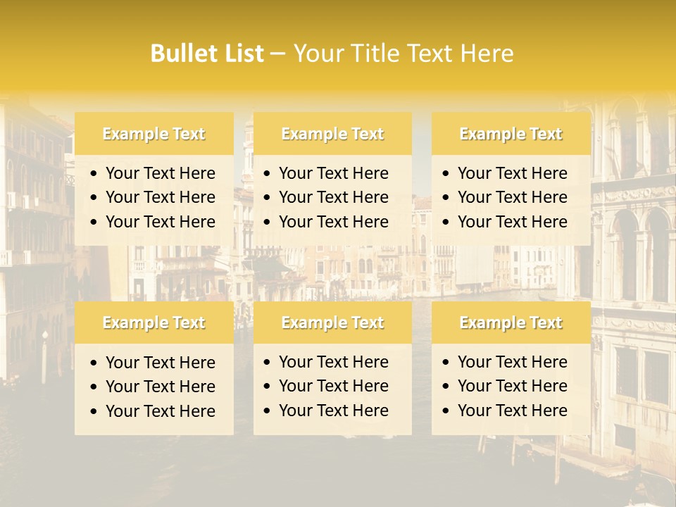 River Europe Blue PowerPoint Template