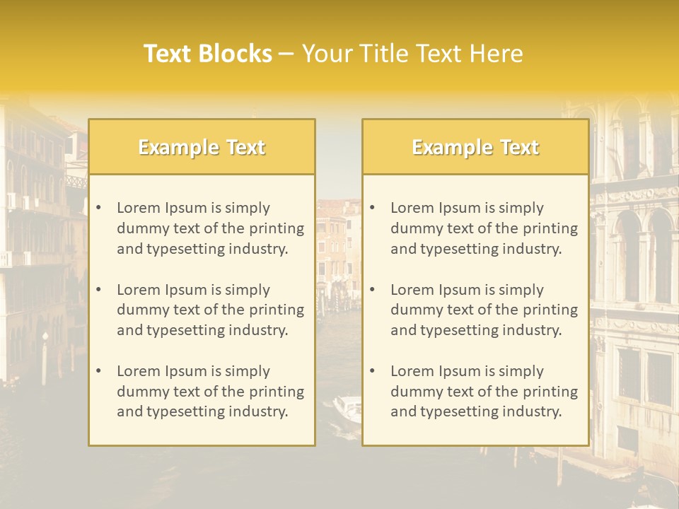 River Europe Blue PowerPoint Template