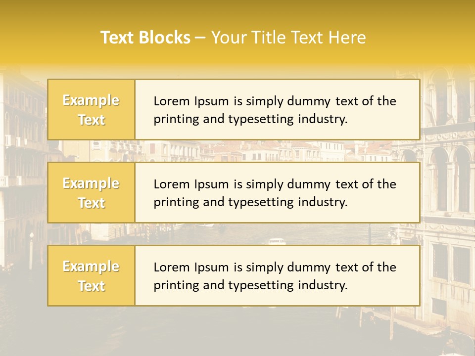 River Europe Blue PowerPoint Template