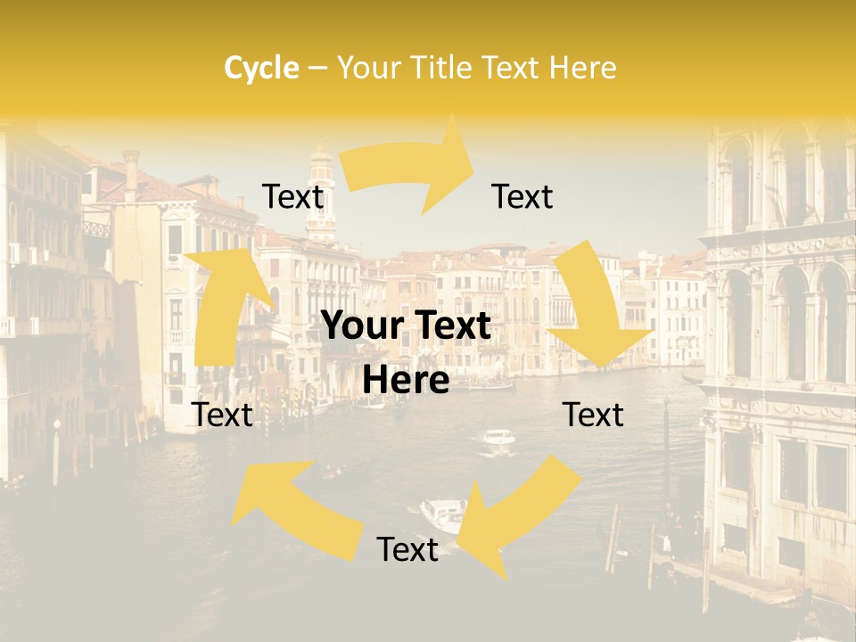 River Europe Blue PowerPoint Template