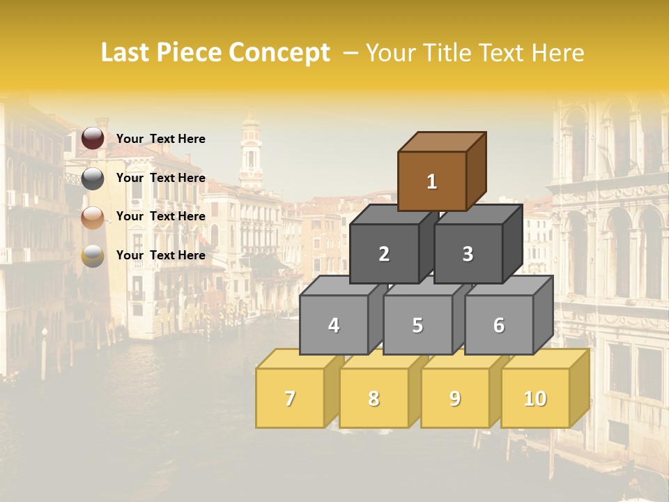 River Europe Blue PowerPoint Template