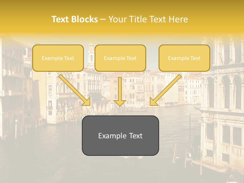 River Europe Blue PowerPoint Template