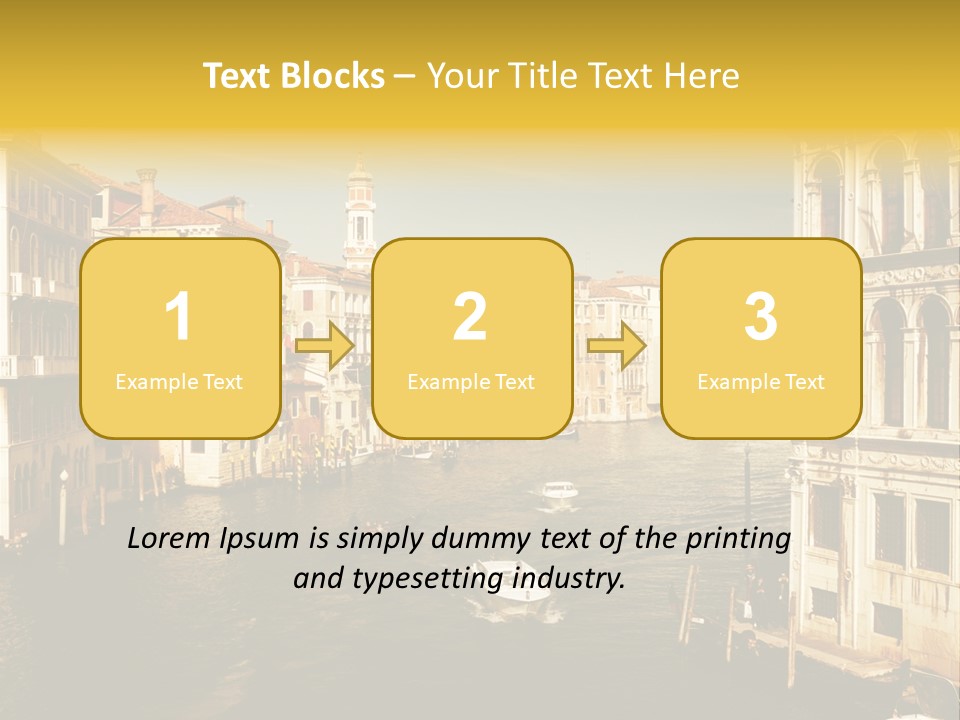 River Europe Blue PowerPoint Template