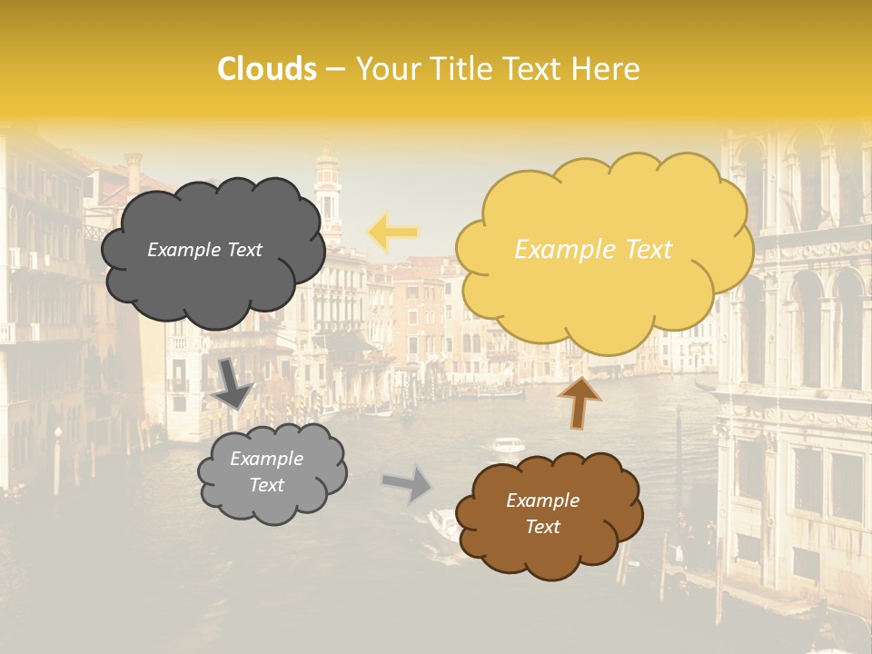 River Europe Blue PowerPoint Template