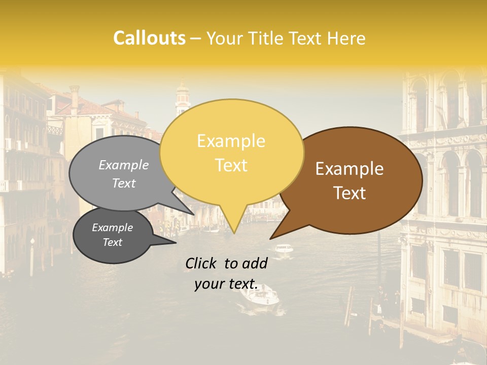 River Europe Blue PowerPoint Template