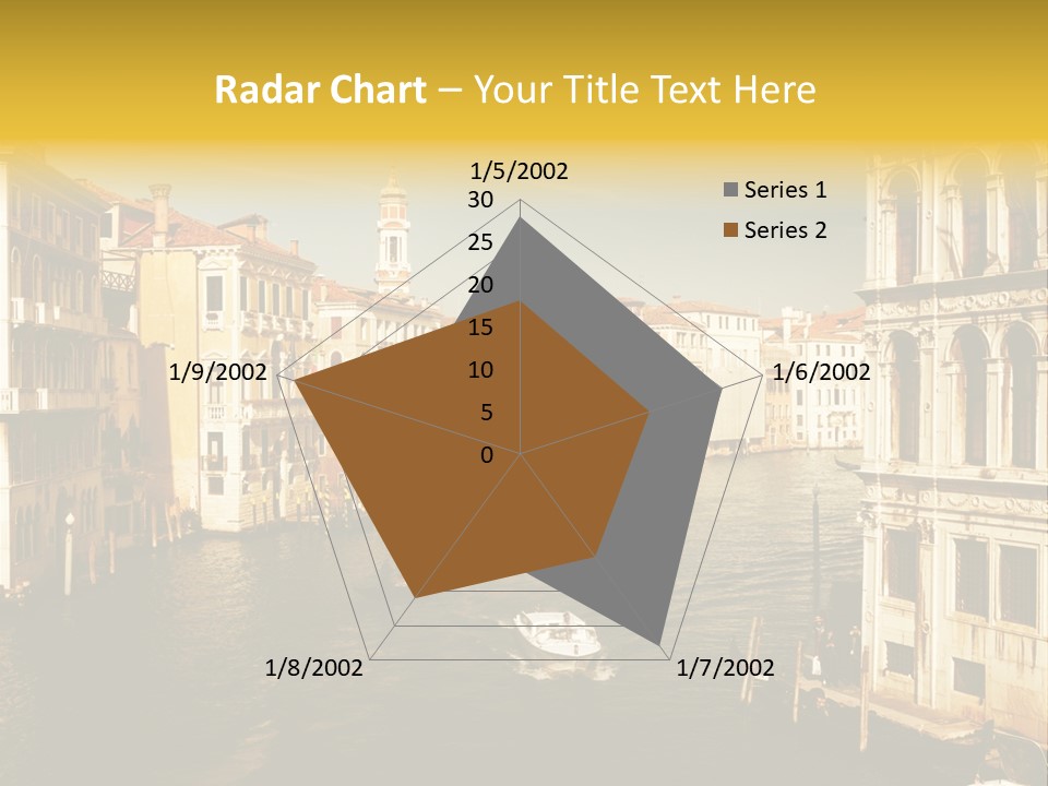 River Europe Blue PowerPoint Template