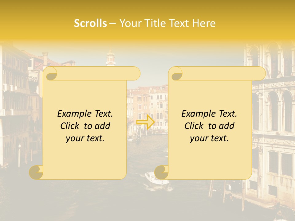 River Europe Blue PowerPoint Template