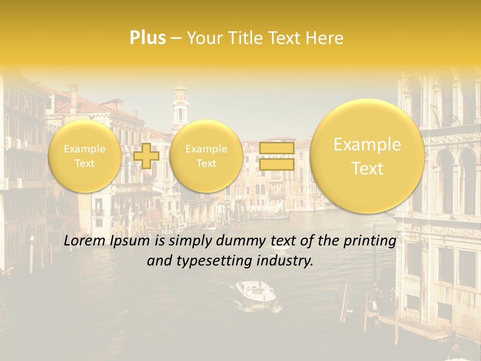 River Europe Blue PowerPoint Template