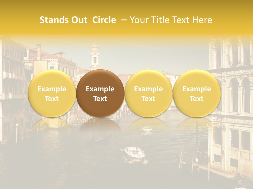 River Europe Blue PowerPoint Template