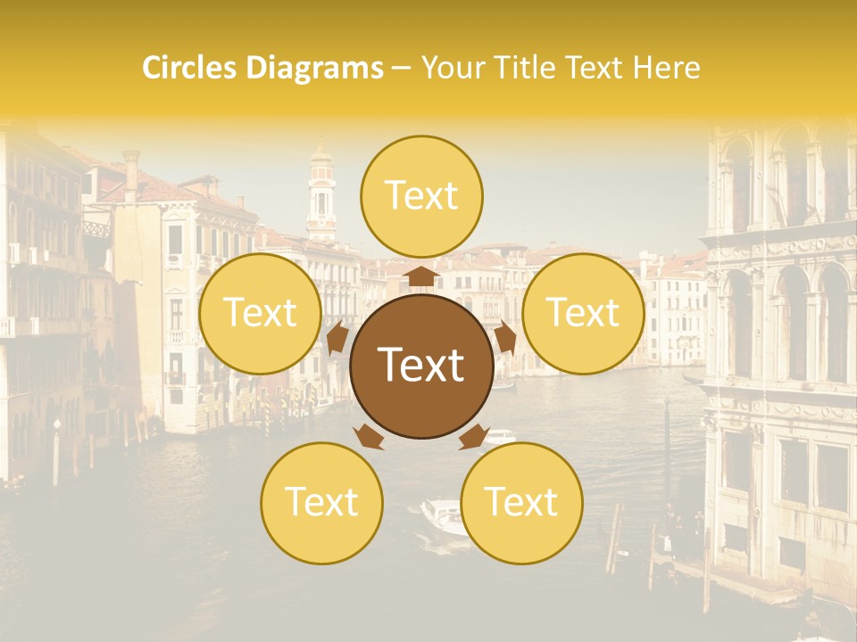 River Europe Blue PowerPoint Template