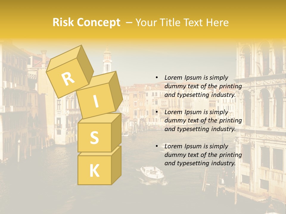 River Europe Blue PowerPoint Template