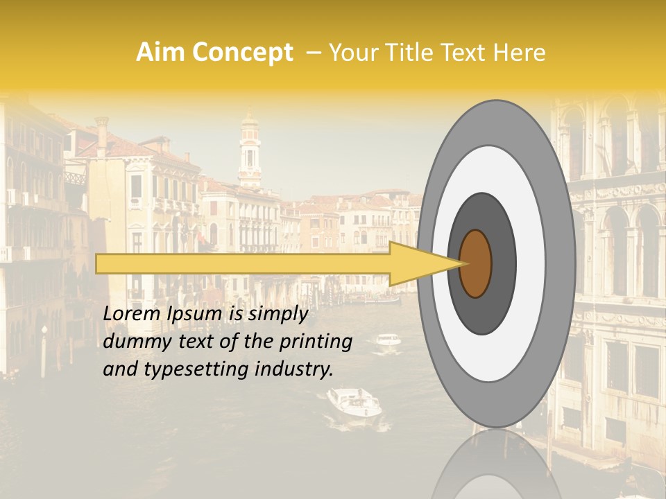 River Europe Blue PowerPoint Template