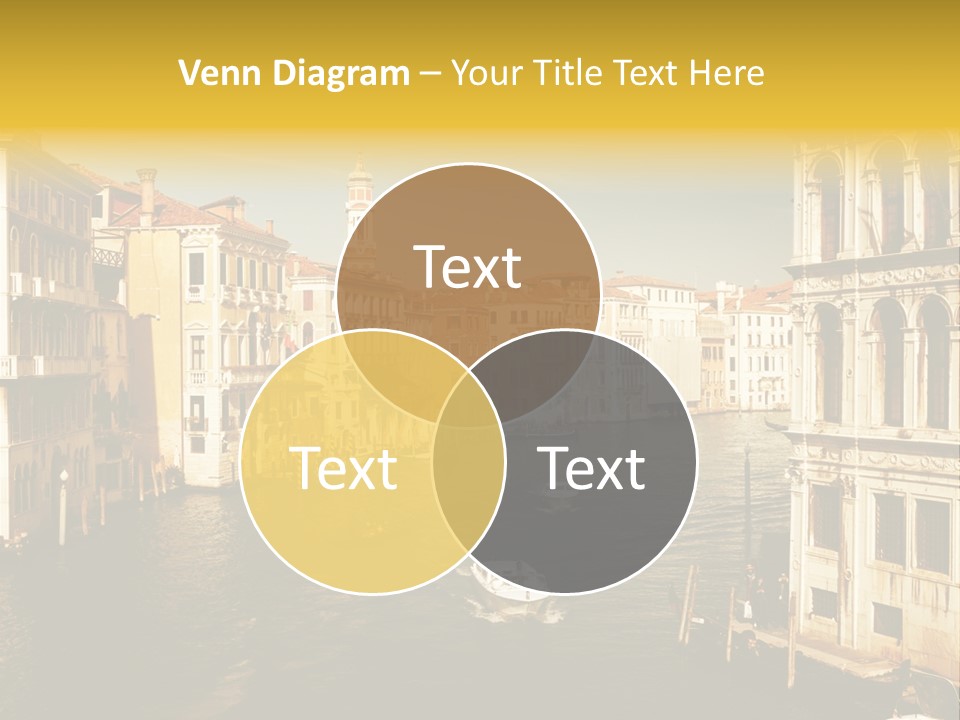 River Europe Blue PowerPoint Template