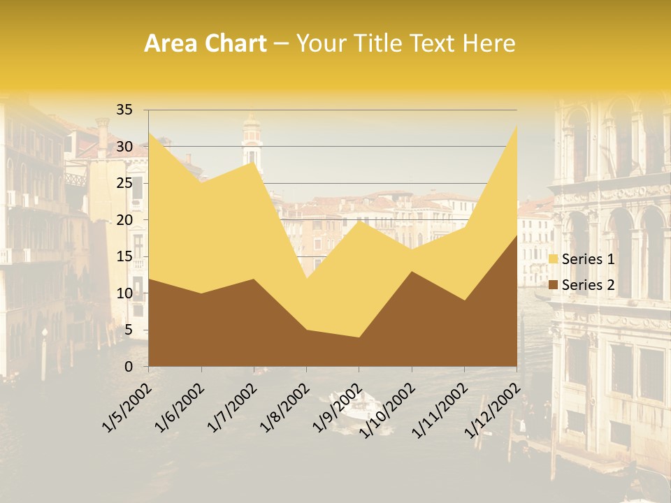 River Europe Blue PowerPoint Template