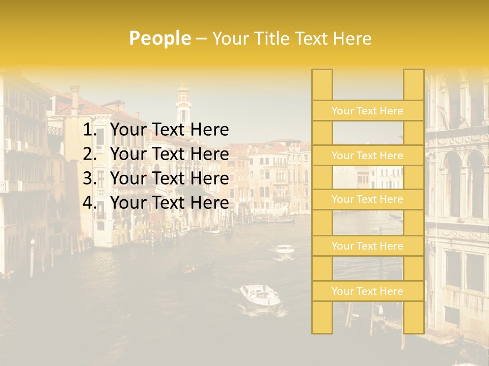 River Europe Blue PowerPoint Template