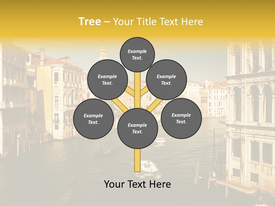 River Europe Blue PowerPoint Template