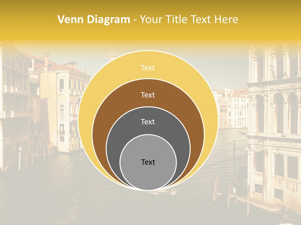 River Europe Blue PowerPoint Template