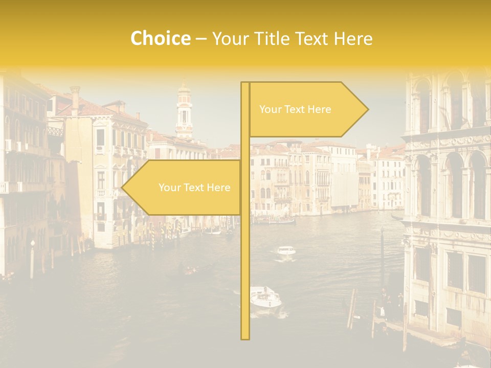 River Europe Blue PowerPoint Template