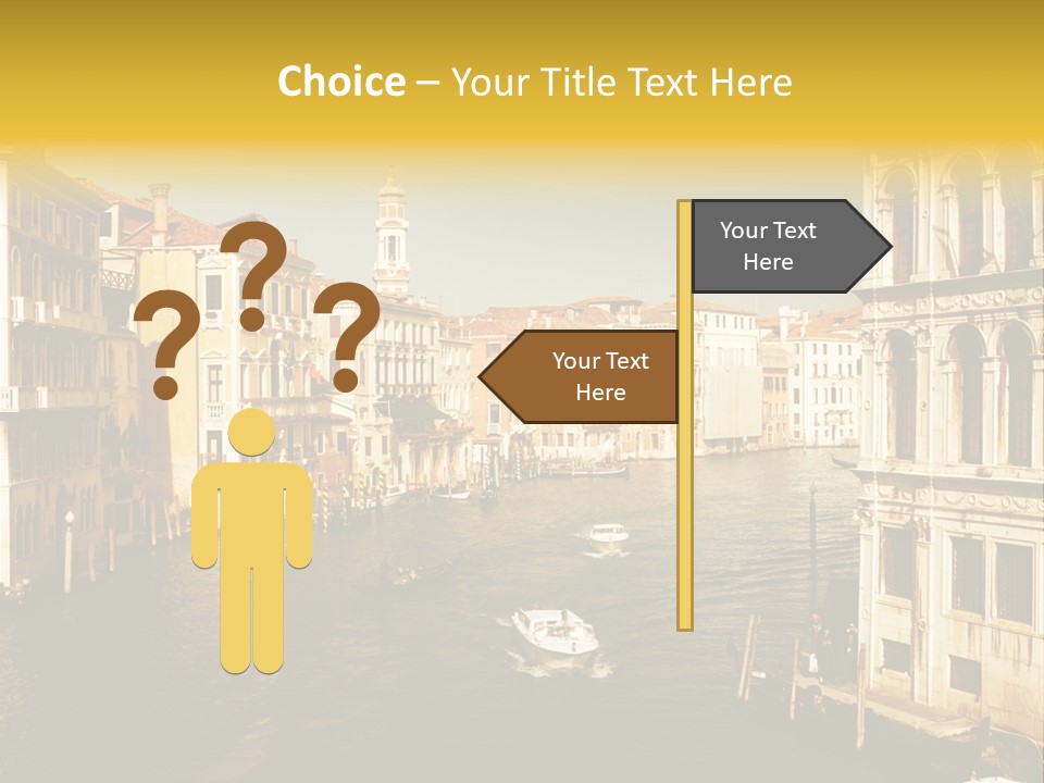 River Europe Blue PowerPoint Template