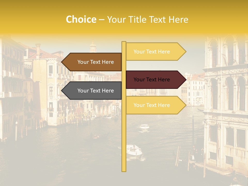 River Europe Blue PowerPoint Template