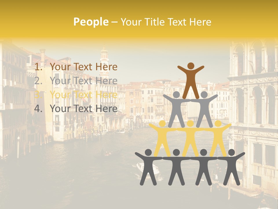 River Europe Blue PowerPoint Template