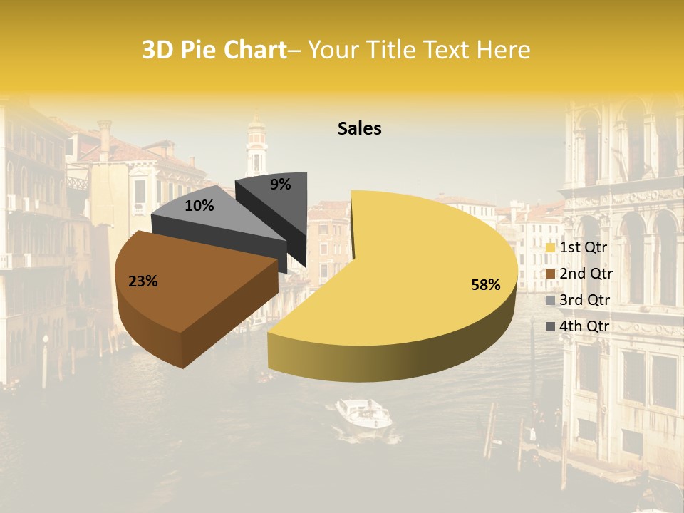 River Europe Blue PowerPoint Template