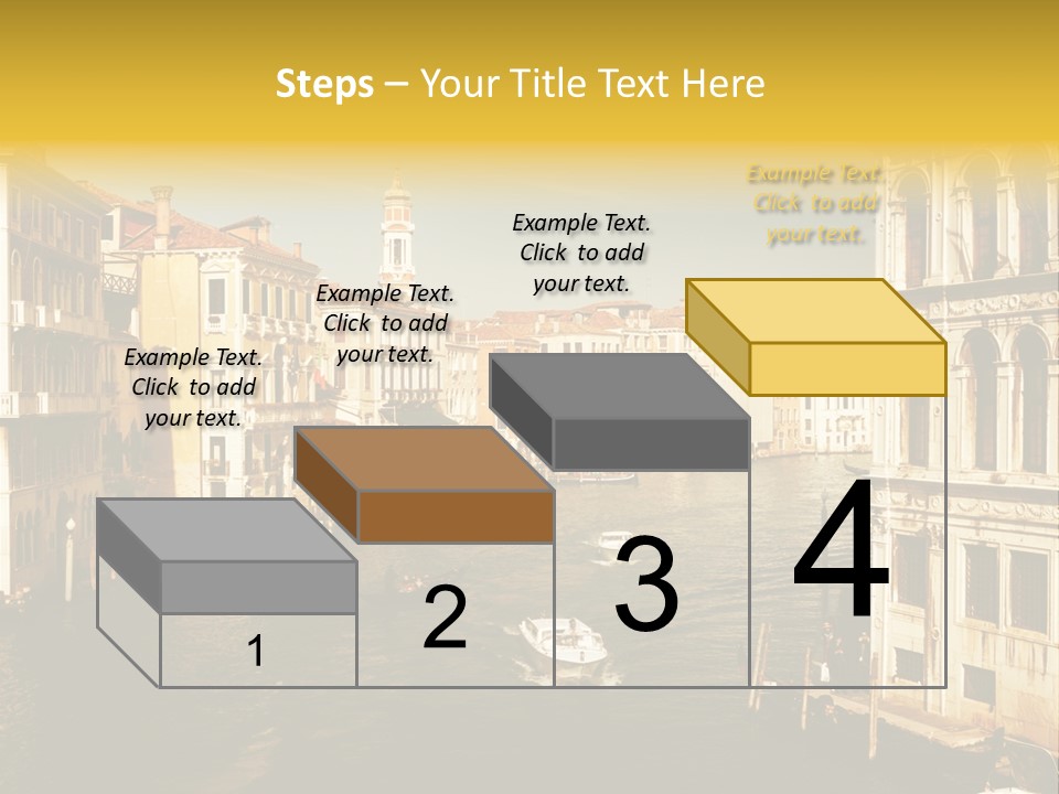 River Europe Blue PowerPoint Template