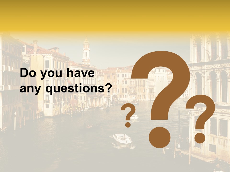 River Europe Blue PowerPoint Template