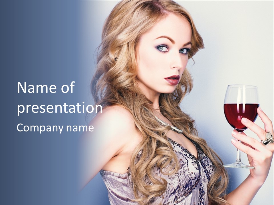 Alcohol Desire Art PowerPoint Template