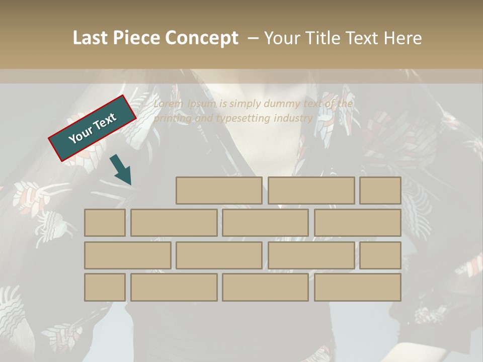 Lips Black Posing PowerPoint Template